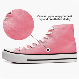 Women'S High Top Canvas Sneaker Shoes Classic Fashion Lace Ups Sneakers…