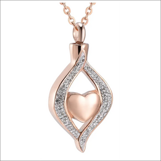 K-AROLE™️ Rose Gold-Plated Sparkling Heart Pendant