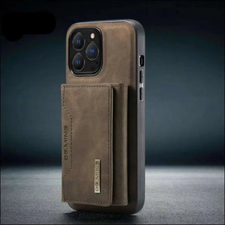 K-AROLE™️ Rugged Leather Wallet Case for iPhone