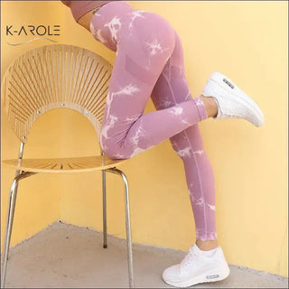 K - AROLE™ Women's Seamless Printed Yoga Leggings - K - AROLE