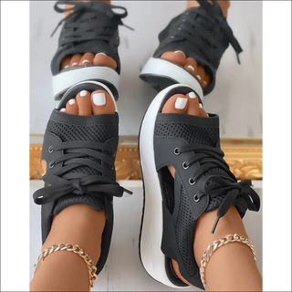 Lace-up Muffin Sandals