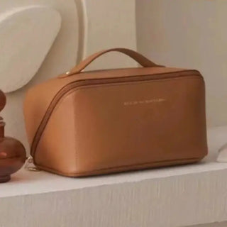 K-AROLE™️ Travel Cosmetic Bag - Brown 1 layer