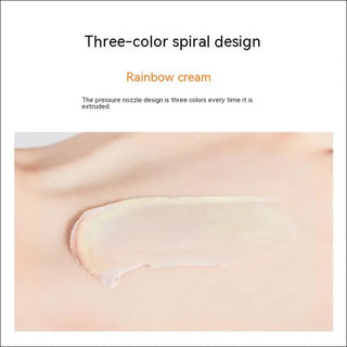 Tricolor Rainbow Makeup Primer Brightening Skin Color