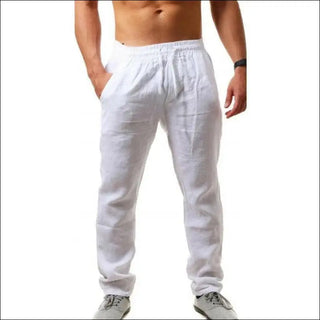 Breathable cotton and linen sports trousers for casual comfort and style at K-AROLE.