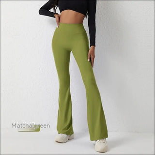 K-AROLE™️ Women’s Chic Flare Leg Yoga Pants - Matcha