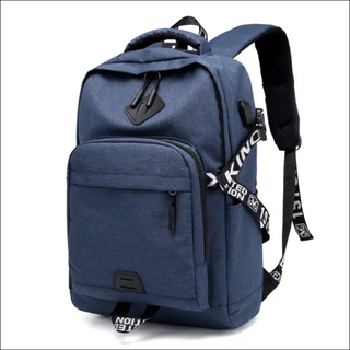 Laptop Backpack USB Charge Backpacks - Blue - bags