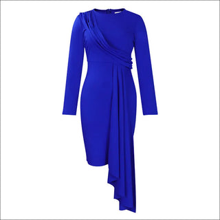 Long Sleeve Socialite Elegant OL Pencil Skirt - Sapphire