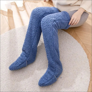 Over Knee High Fuzzy Long Socks Warm Cold Leg Joint