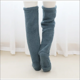 Over Knee High Fuzzy Long Socks Warm Cold Leg Joint