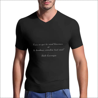 Mens Short Sleeve T Shirt V Neck American Tees