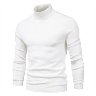 Men’s Solid Color Slim Pullover Turtleneck Sweater Winter