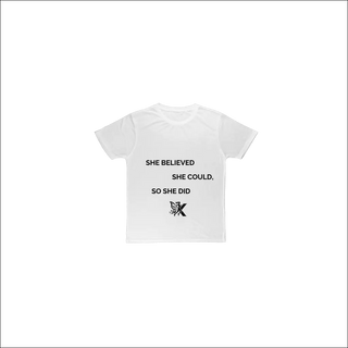 Minimalist Graphic Tee - Bold Message Crew Neck Shirt - K - AROLE