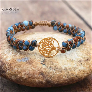 Natural Stone Tree of life bracelets - A137 jintailan