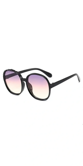 New Round Frame Sunglasses Women Retro Brand Designer Brown