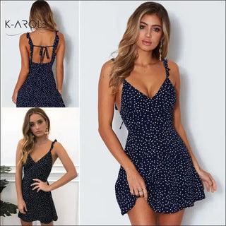 K - AROLE™️ Stunning Polka Dot Mini Dress - K - AROLE