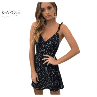 K - AROLE™️ Stunning Polka Dot Mini Dress - K - AROLE