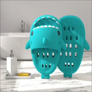 Shark Slippers With Drain Holes Shower Shoes For Women