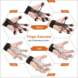 Silicone Grip Hand Exerciser - Finger Stretcher Strength Trainer - K - AROLE