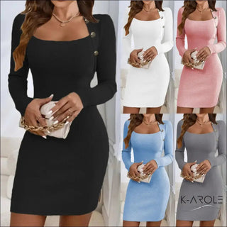 K - AROLE™️ Alluring Off - Shoulder Bodycon Mini Dress - K - AROLE