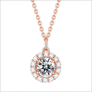 Sparkling Allure Pave Diamond Pendant Necklace in 925 Sterling Silver K-AROLE