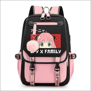 Spy X Family Anya Forger Anime Backpacks Girls Kawaii Manga Cartoon Bookbag Teenager Usb Charging School Bags Fashion Rucksack K-AROLE