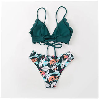 Stunning Floral High-Leg Bikini Set - Elevate Your Beach