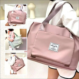 Stylish Convertible Laptop Tote Bag - Blush Pink PALZANO