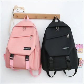 Stylish Dual-Pocket Backpack - Minimalist Canvas Travel