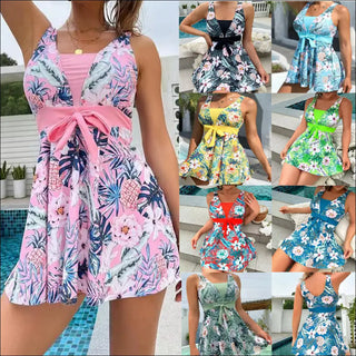 Stylish Floral Print Sleeveless Mini Dress