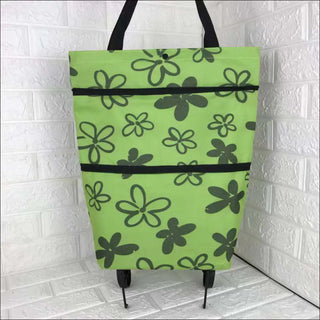 Stylish Foldable Shopping Tote with Durable Wheels