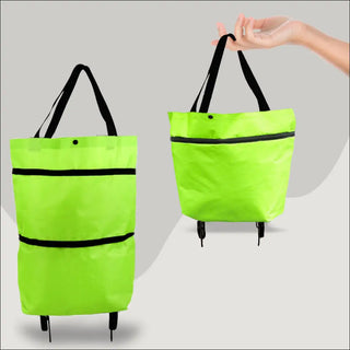 Stylish Foldable Shopping Tote with Durable Wheels