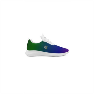 K-AROLE Womens New Lace Up Front Running Shoes in vibrant blue and green colors with sleek design.