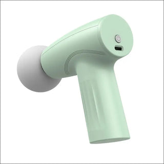 Green low-noise fascial massage gun in product image