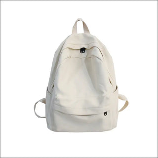 Stylish Ivory Faux Leather Backpack by K-AROLE - White