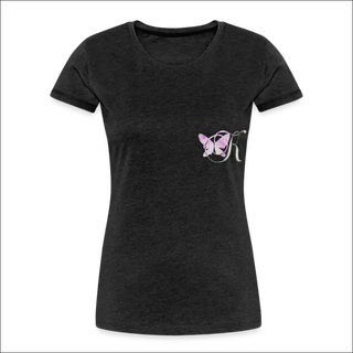 Stylish Organic Women’s Premium Pink T-Shirt - charcoal