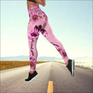 Stylish Printed High-Waist Yoga Leggings for Women - 1