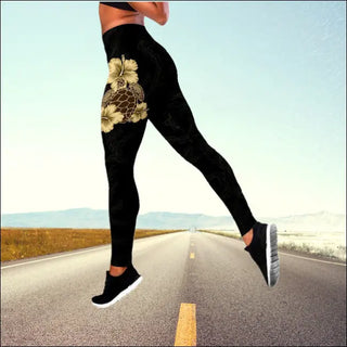 Stylish Printed High-Waist Yoga Leggings for Women - 3