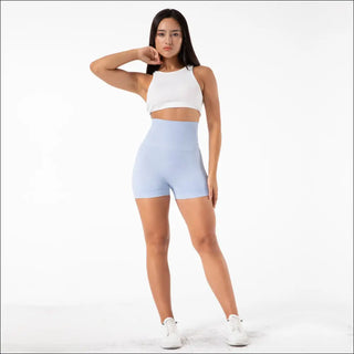 Trendy Ribbed Maternity Bodysuit with Pockets - Light Blue