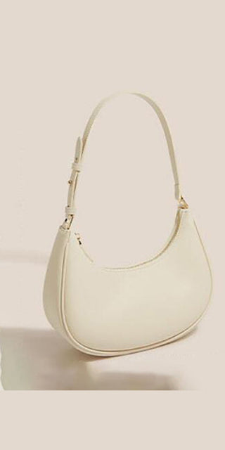Elegant Ivory Underarm Bag from K-AROLE - Stylish Women's Messenger Bag with Baguette Shape and Shoulder Strap
