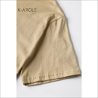 US Flag Graphic Short Sleeve Tee displayed on K-AROLE branded fabric