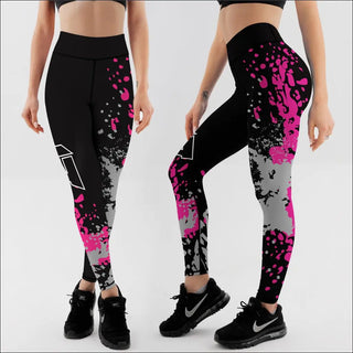 Vibrant Digital Print Activewear Leggings: Energetic Style