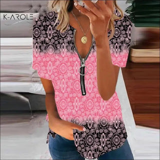 Chic Print Color Block Sleeveless Top - K - AROLE