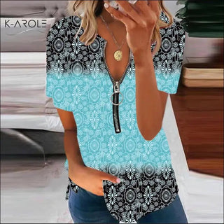 Chic Print Color Block Sleeveless Top - K - AROLE