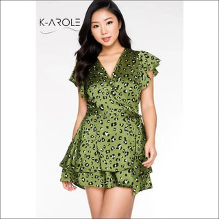 K - AROLE™️ Floral Printed Wrap Dress - K - AROLE