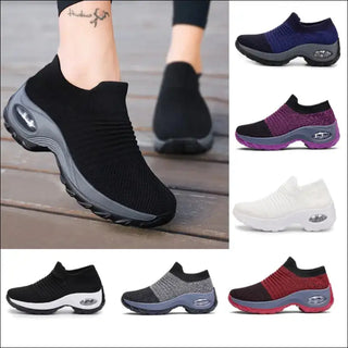 Women Orthopedic Sneakers Shoes Breathable Height-increasing Slip-on Female Sock Women&#39;s Sports Shoes Bottom Platform Footwear K-AROLE