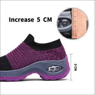 Women Orthopedic Sneakers Shoes Breathable Height-increasing Slip-on Female Sock Women&#39;s Sports Shoes Bottom Platform Footwear K-AROLE