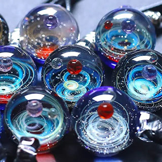 BeadyGalaxy-Glass Bead Planets Pendant for Necklace K-AROLE