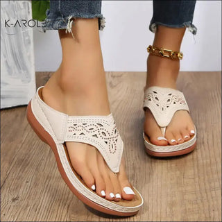 Clip Toe Wedge Sandals K-AROLE- The best sandals for women for summer K-AROLE