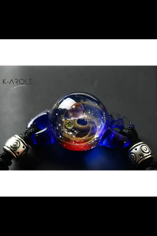 Cosmic starry sky glass ball bracelet gold wire K-AROLE